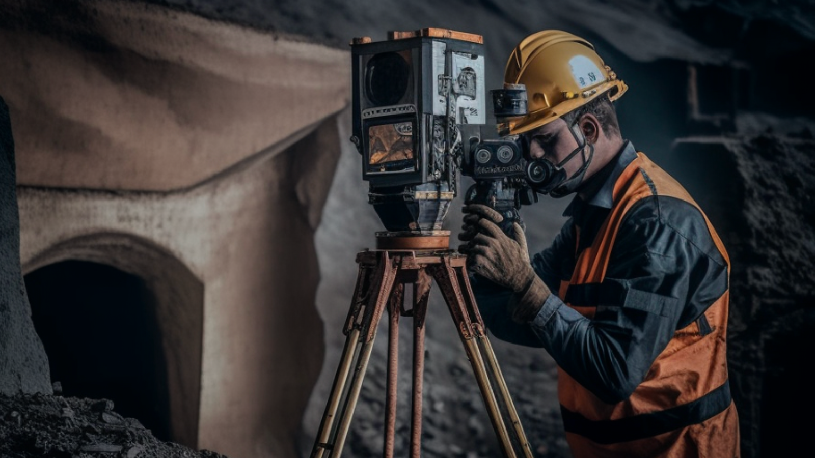 Image of worker scanning the area with traditional methods